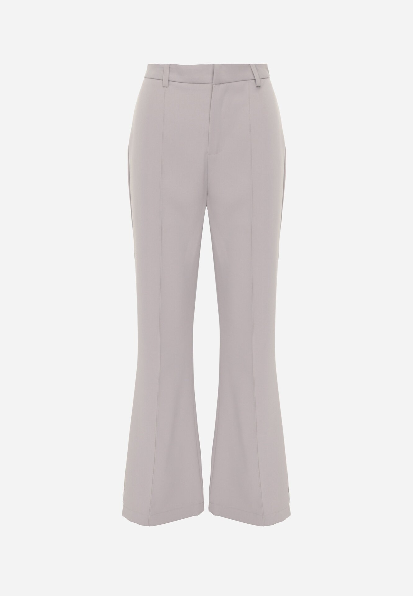 elsa.m by may Pantaloni Gri Casual Evazați Talie Înaltă Uinna