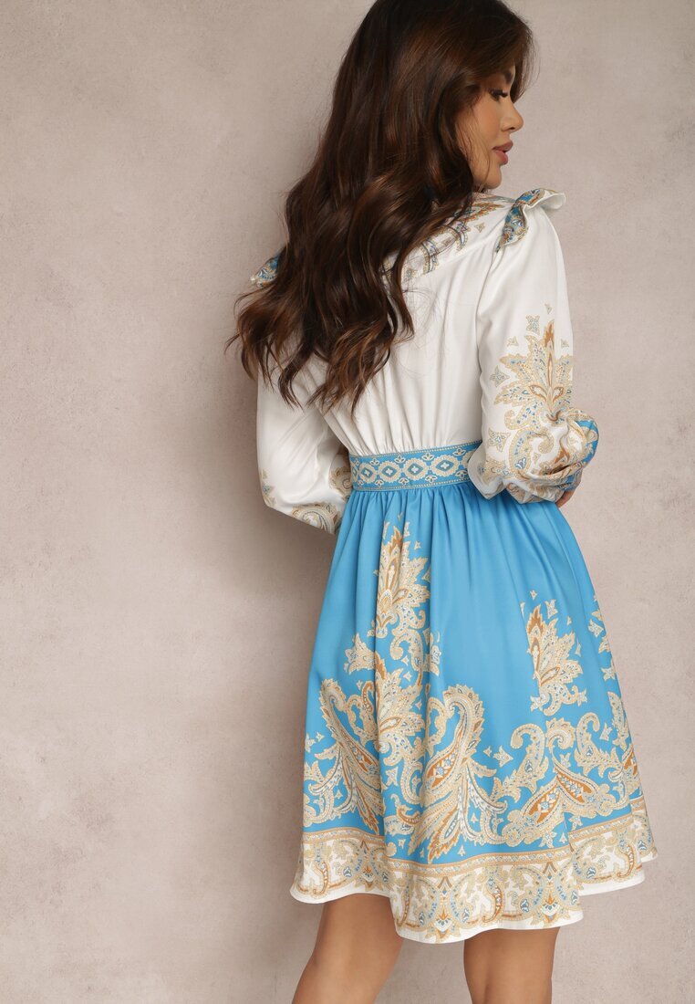 elsa.m by may Rochie Alb-Albastră Basaste