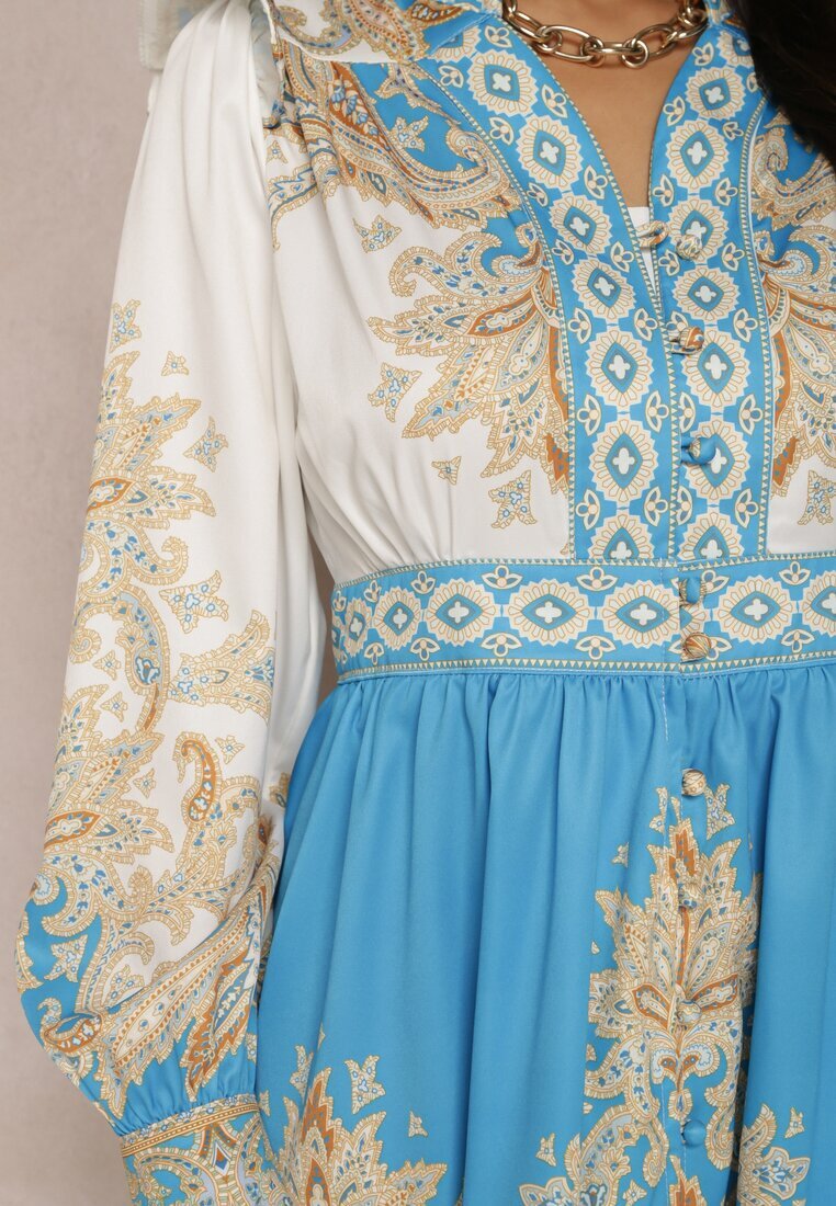 elsa.m by may Rochie Alb-Albastră Basaste