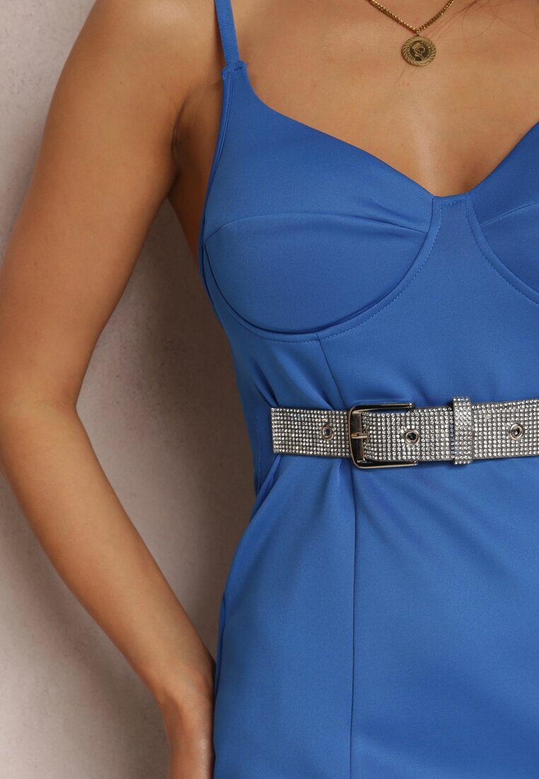 elsa.m by may Rochie Albastră cu curea Cillina