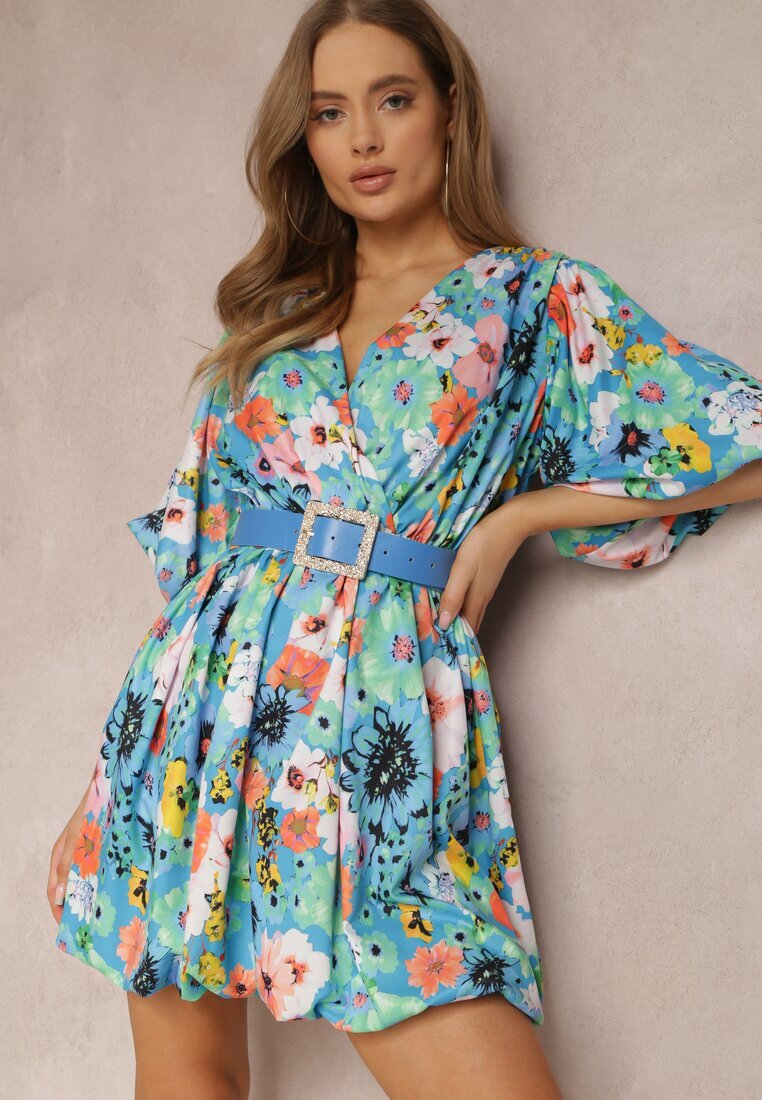elsa.m by may Rochie Albastră cu curea Kasare