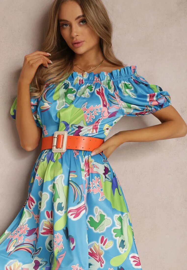 elsa.m by may Rochie Albastră Satinată Aikythia