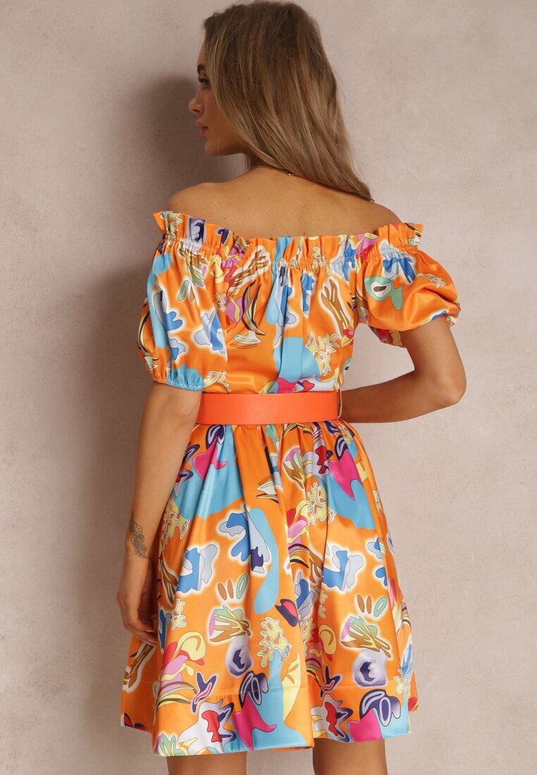 elsa.m by may Rochie Portocalie Satinată Aikythia