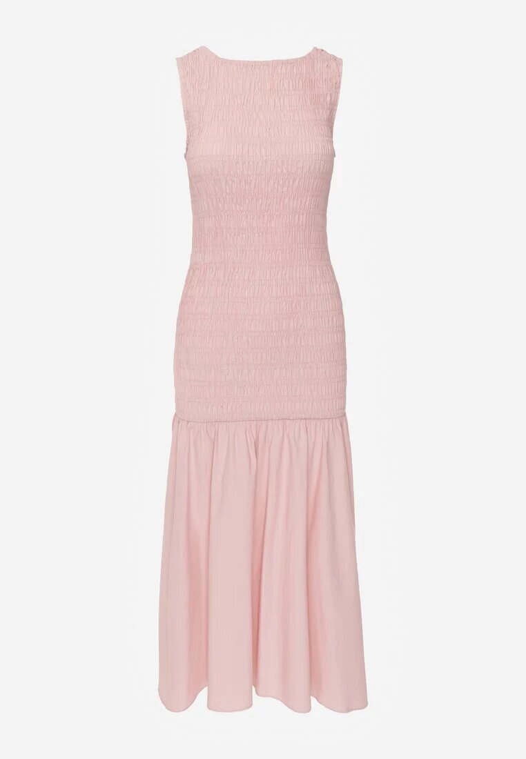 elsa.m by may Rochie Roz cu talie joasă fără mâneci decorată cu încrețituri Natinelle