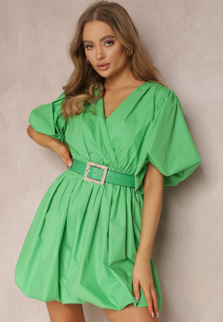 elsa.m by may Rochie Verde cu Curea Galale
