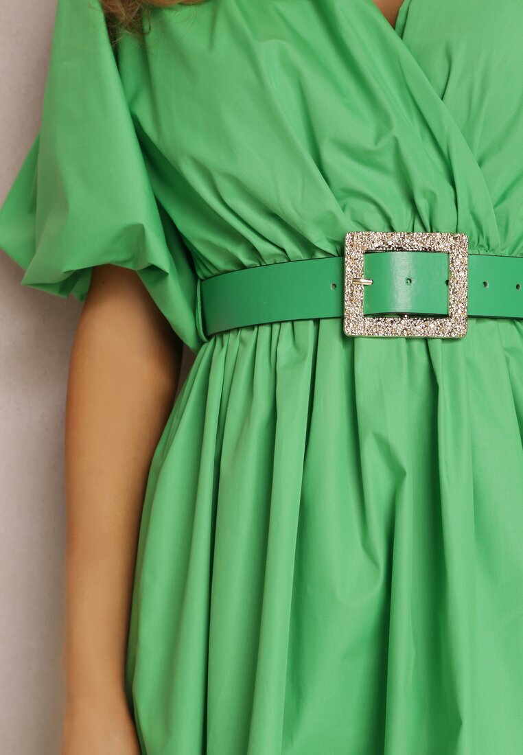 elsa.m by may Rochie Verde cu Curea Galale