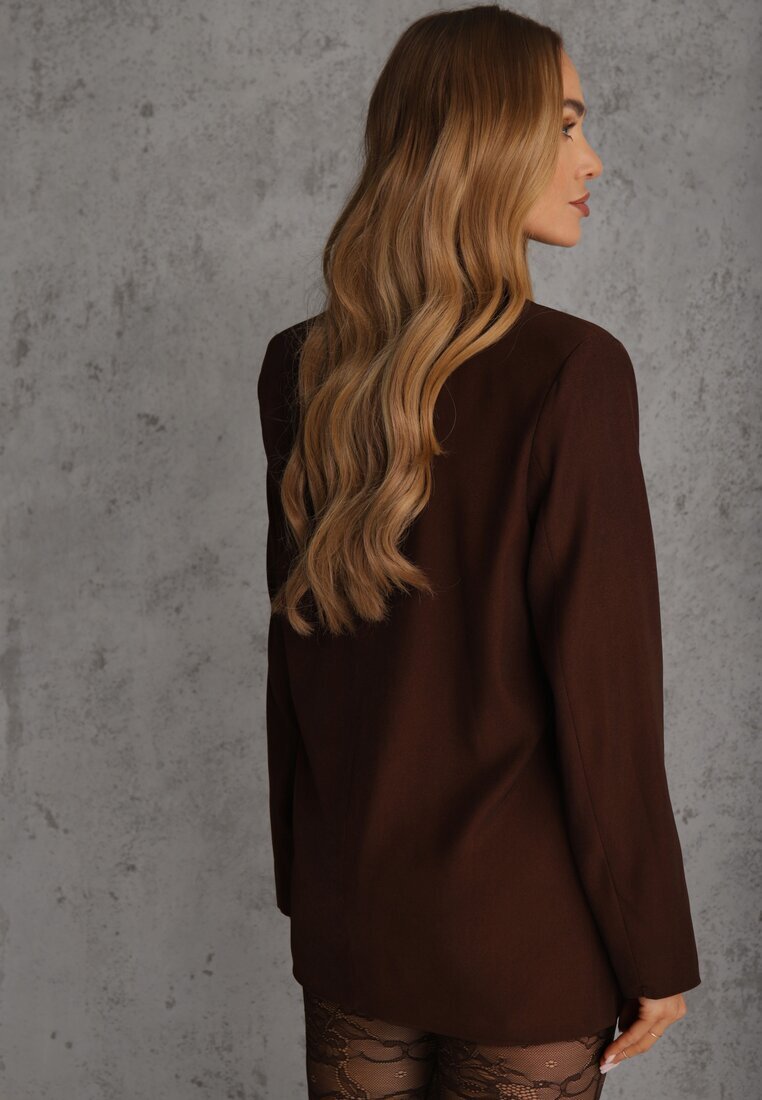 elsa.m by may Sacou Maro cu două rânduri de nasturi Croi oversize Clasora
