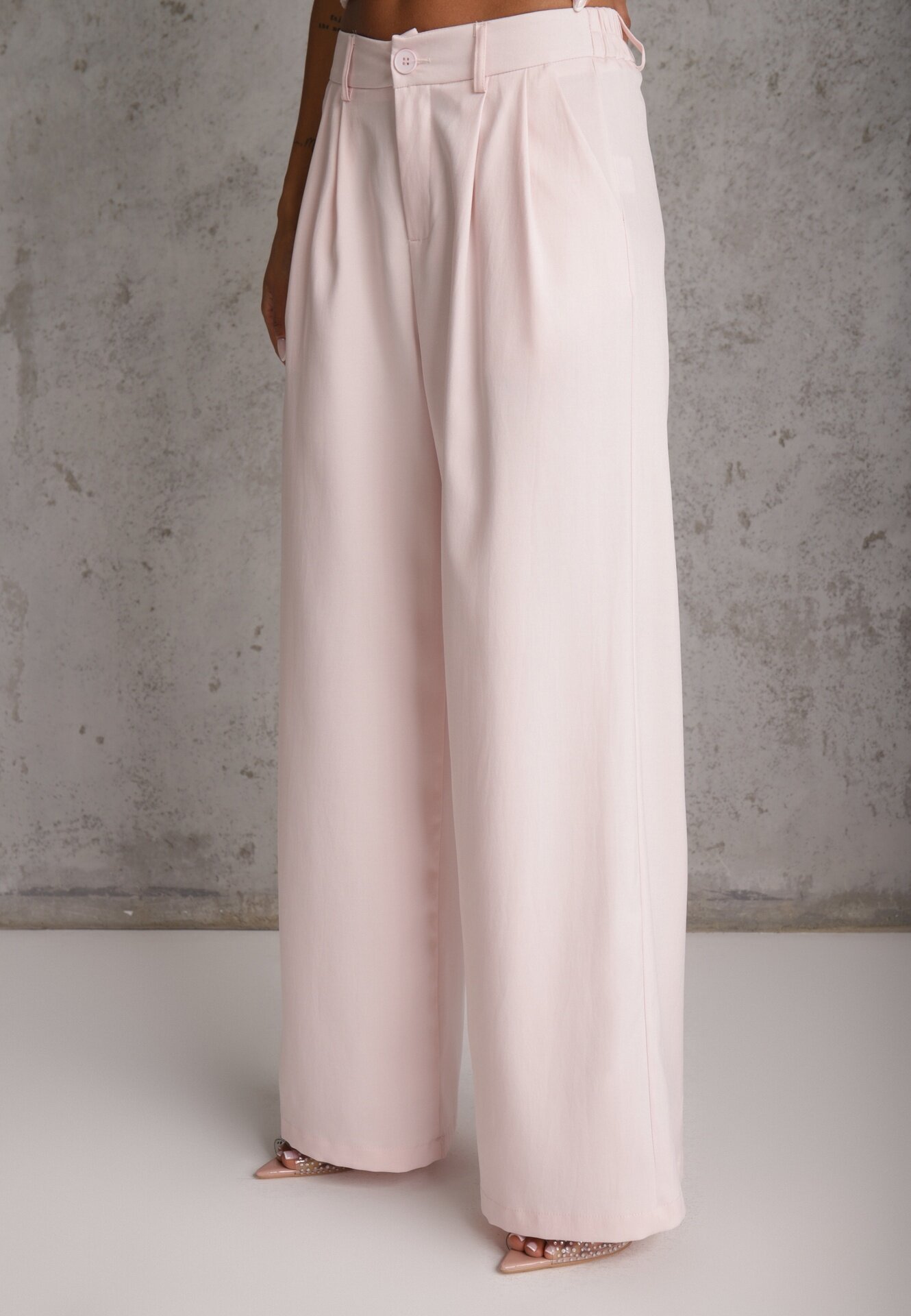 elsa.m by may Set elegant de vară din viscoză bluză din dantelă și pantaloni Amatice Roz