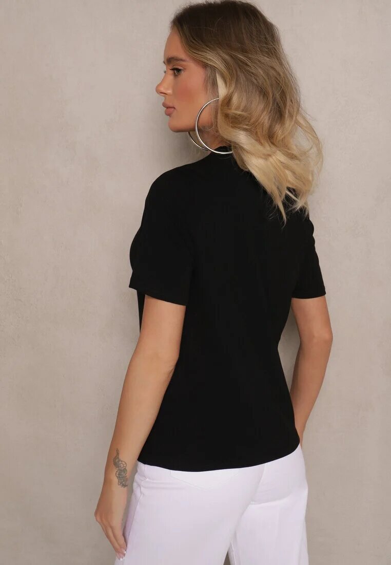 elsa.m by may Tricou Casual Negru din Viscoză Arisanda
