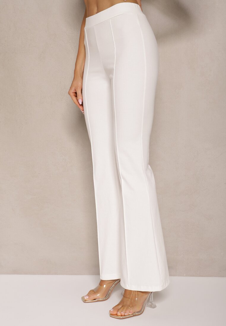 fashion Compleu de costum Alb Bluză tip spaniolă și Pantaloni evazați Silkio