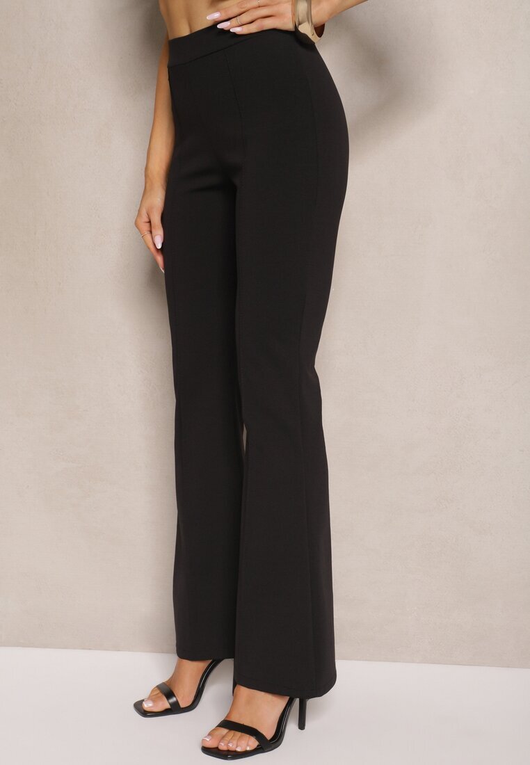fashion Compleu tip costum Negru Bluză tip spaniolă și Pantaloni evazați Silkio