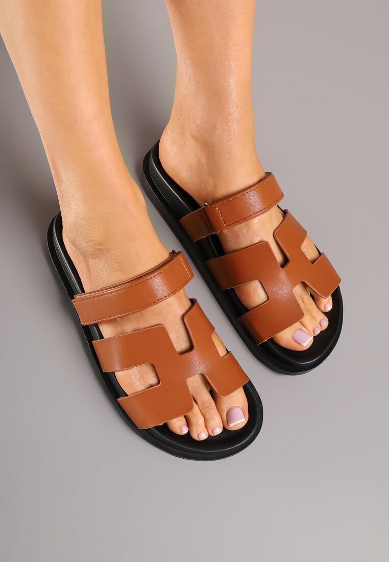 fashion Papuci Maro Decorate Cu Decupaje Fenelissa