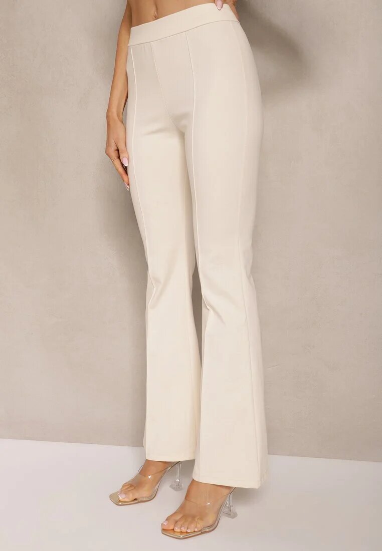fashion Set De costum Bej Bluză tip spaniolă și Pantaloni evazați Silkio