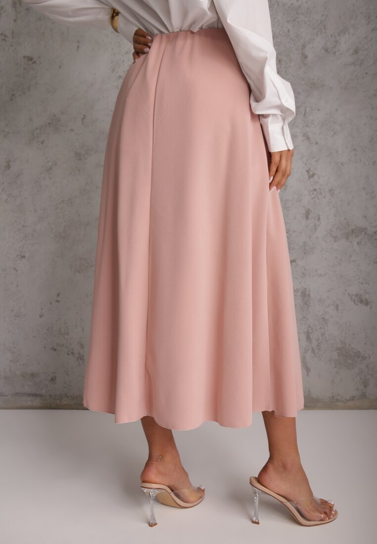 fashion station Fustă Roz deschis Midi Evazată cu croială clasică Namettia