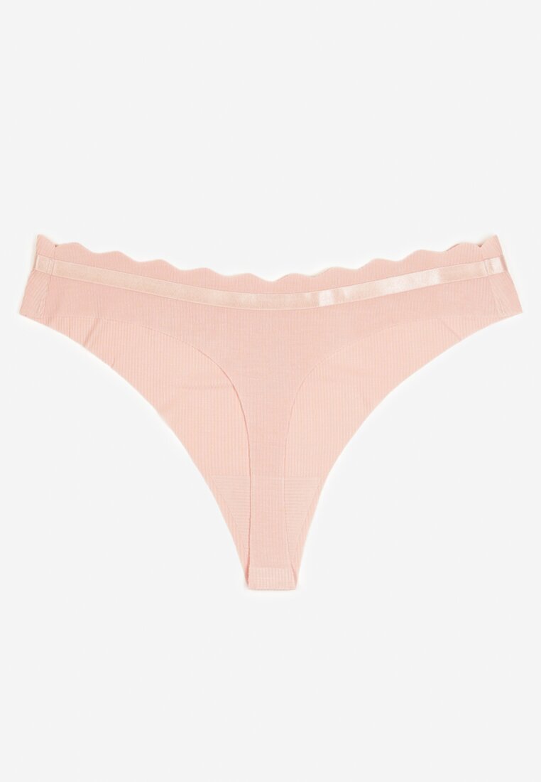 finella Chiloți string Roze Striate din bumbac Tesivia