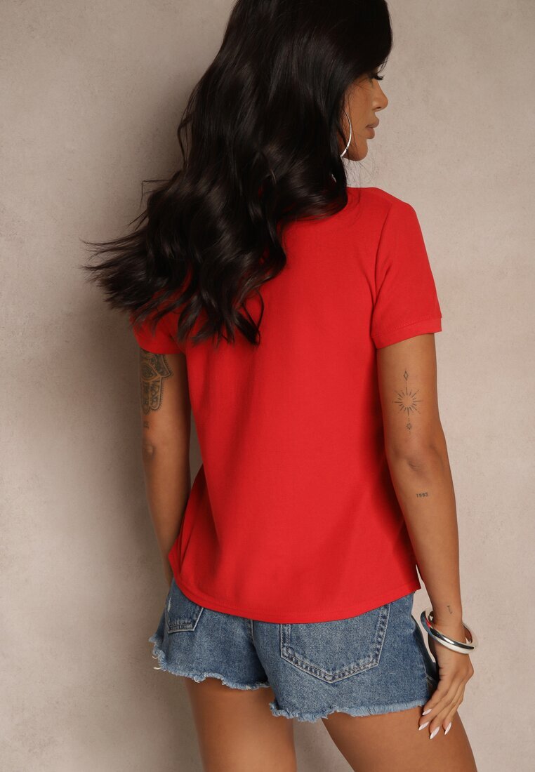 fruit of the loom Tricou polo de bumbac roșu Arsenllia