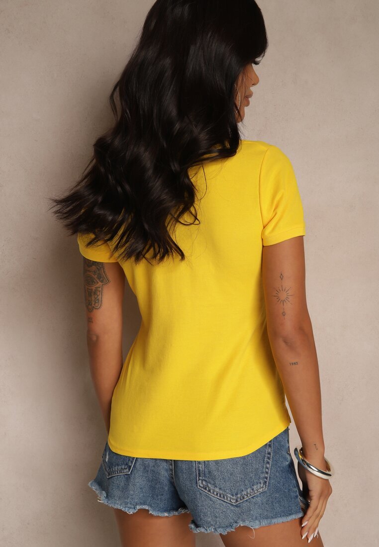 fruit of the loom Tricou polo Galben Din bumbac Arsenllia