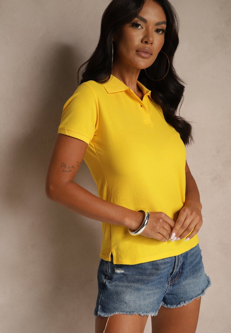 fruit of the loom Tricou polo Galben Din bumbac Arsenllia