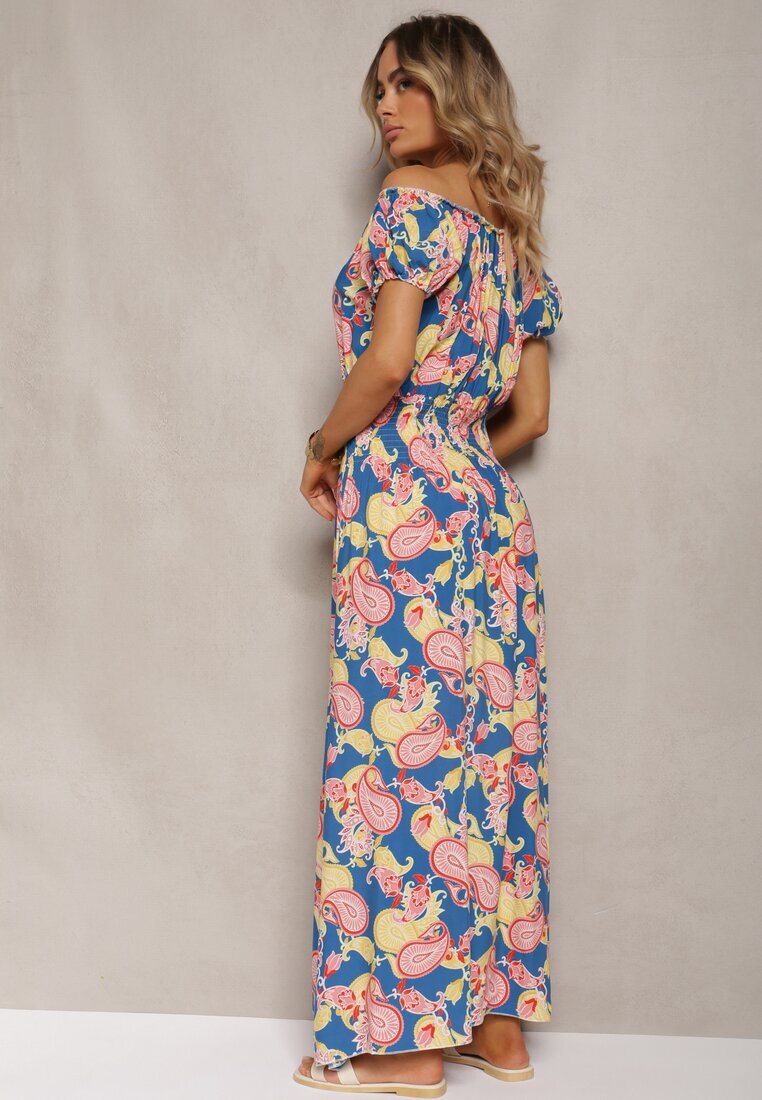 generation Rochie Albastru-Roz din Bumbac cu elastic în talie Baletta