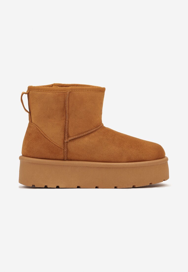  Ghete de zăpadă Maro Slip-on pe platformă netedă Irindara