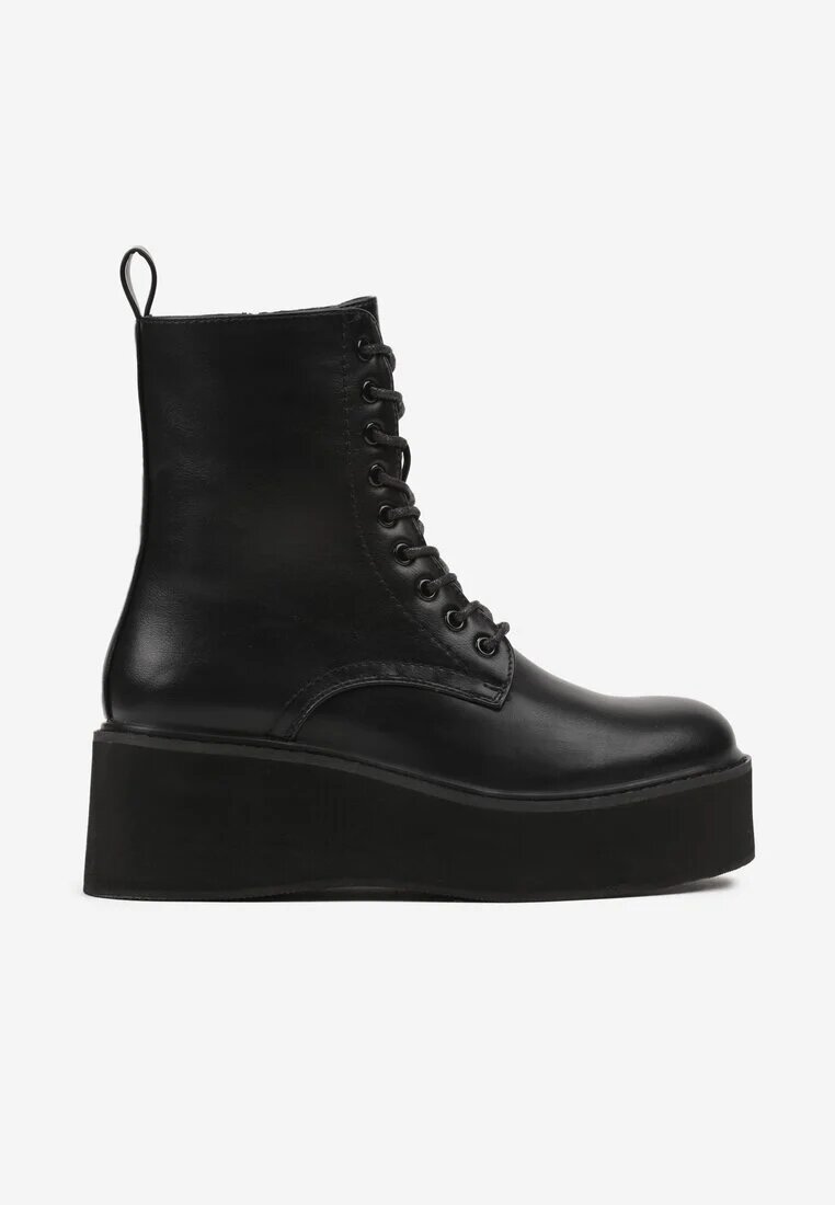  Ghete Negre Casual pe pană Evondria