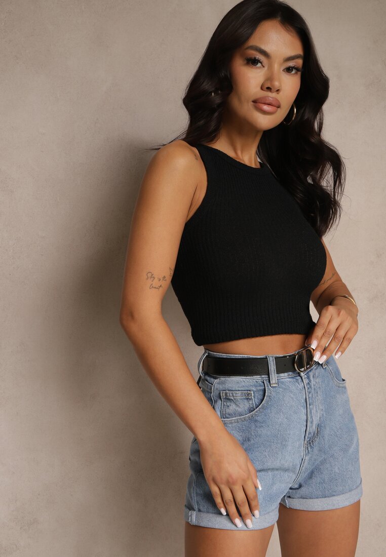 giorgia Top Basic Striat Negru Donellin
