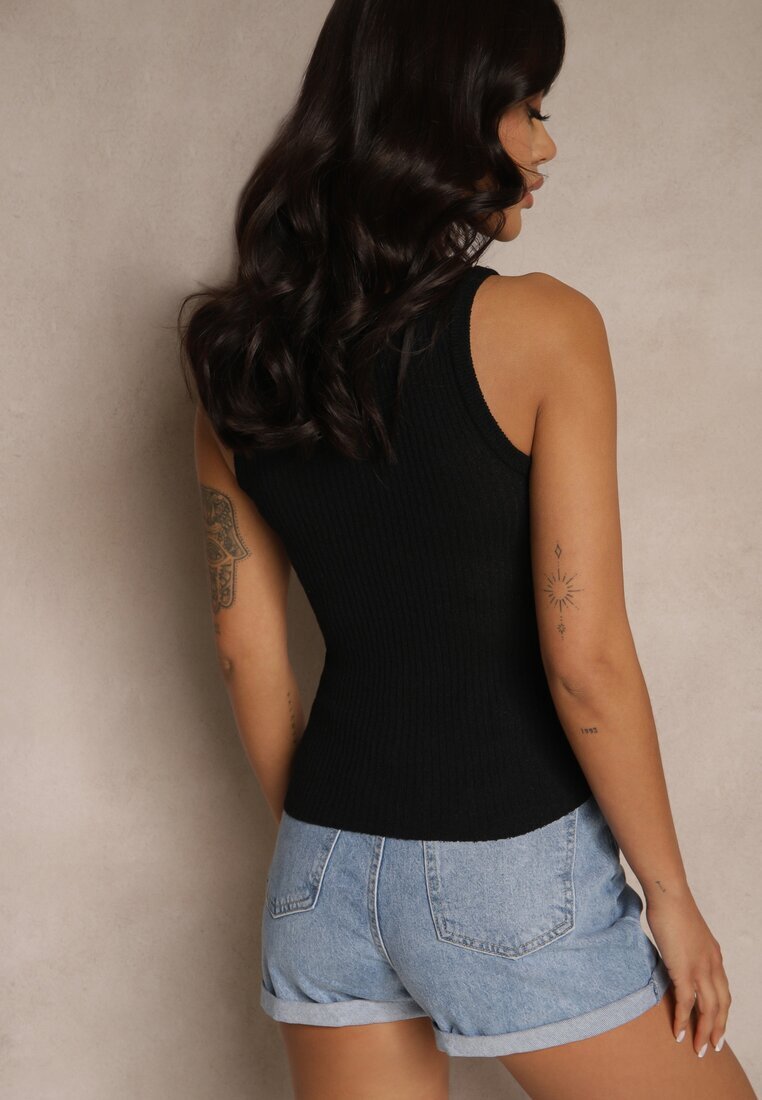 giorgia Top Basic Striat Negru Donellin