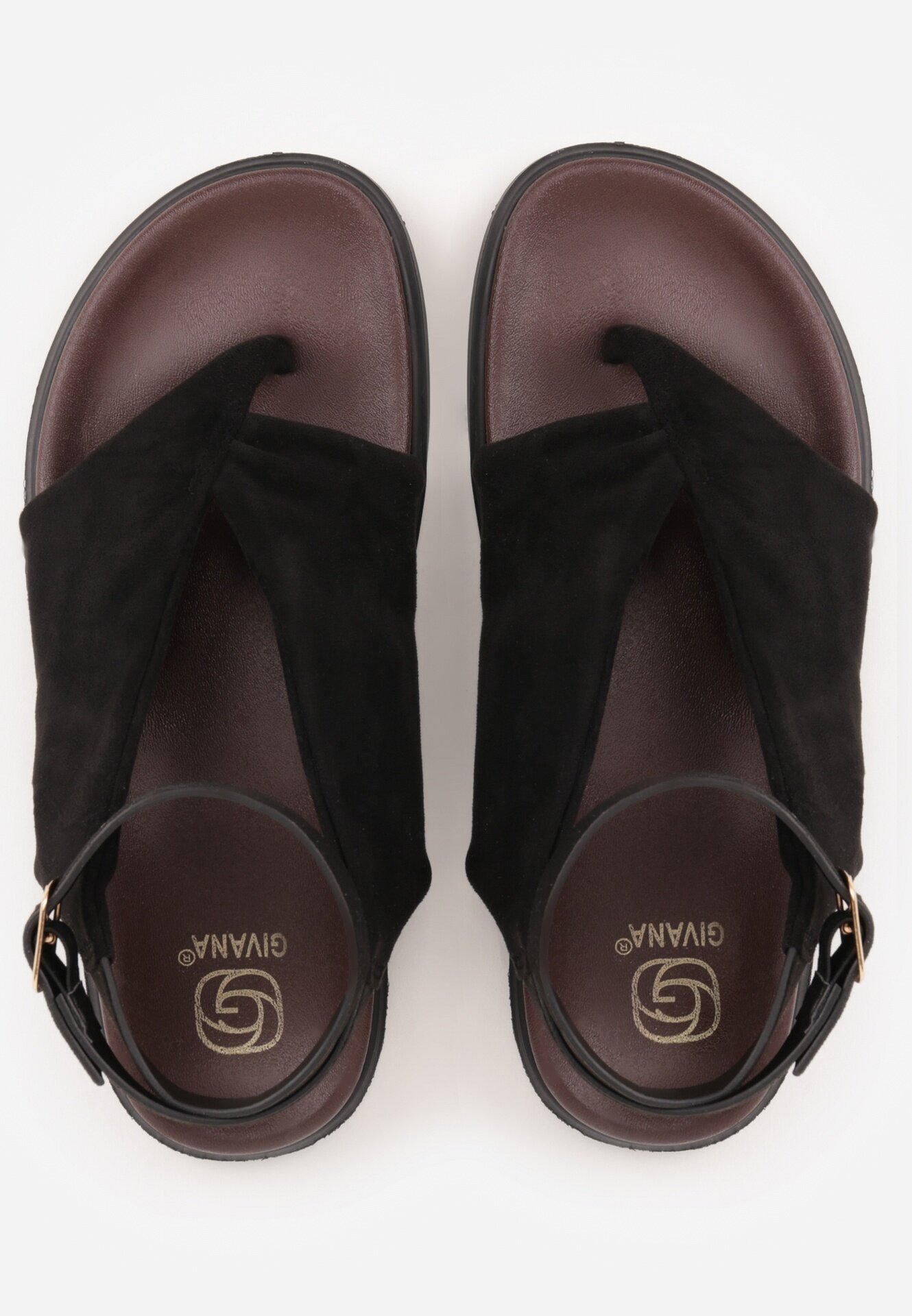 givana Sandale Arrierena Negre