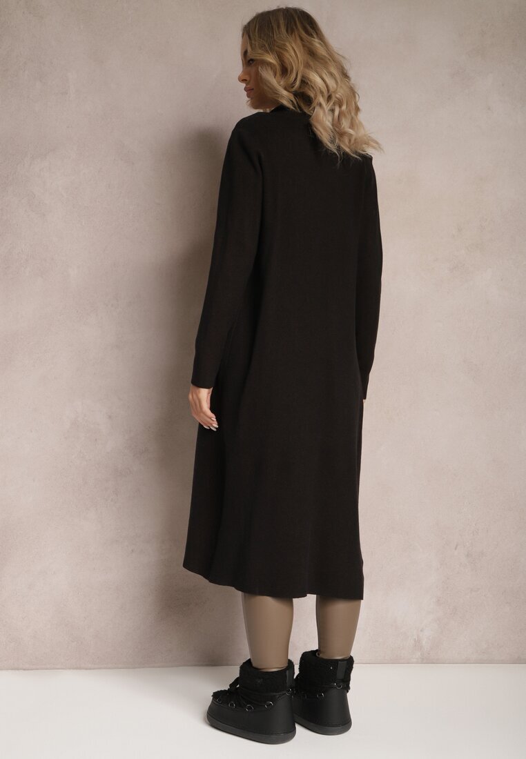 glo-story Cardigan Negru Lejer Neîncheiat Jacquella