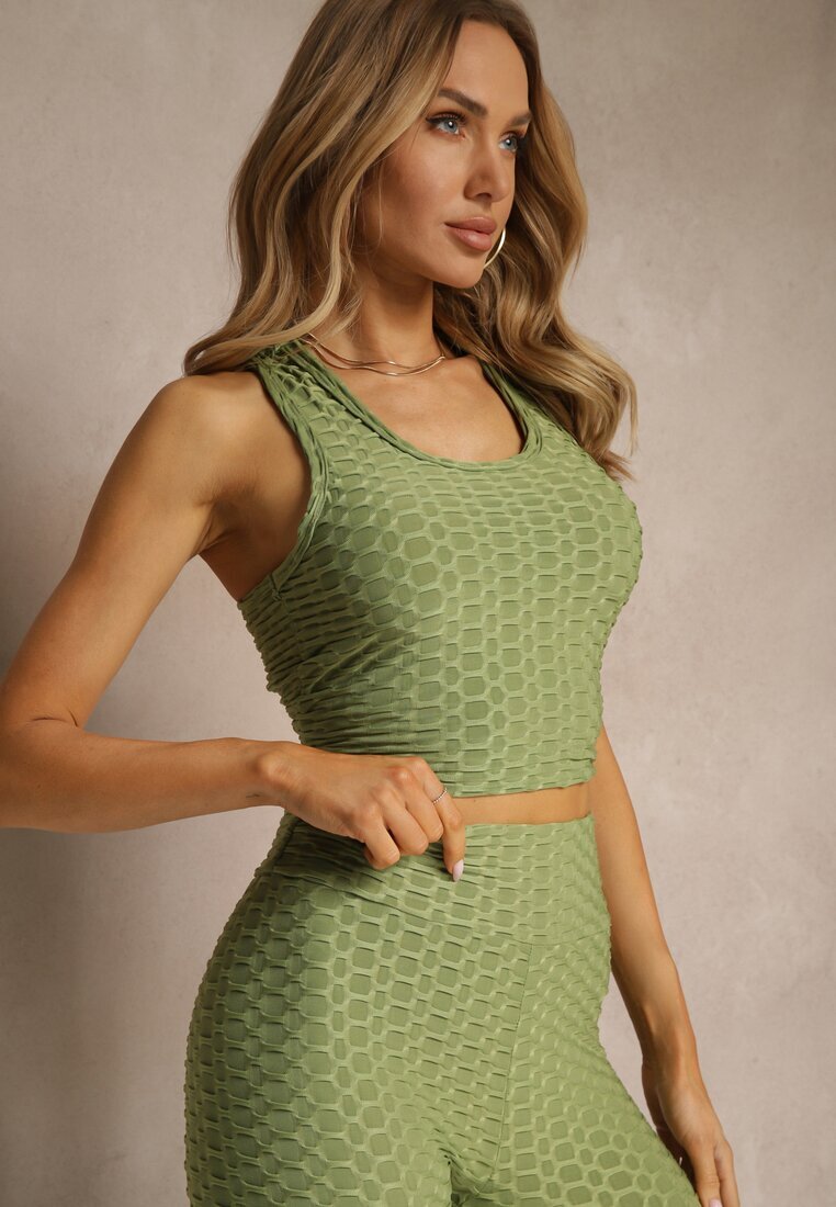 glo-story Maiou Verde închis cu Model embosat Aeronna