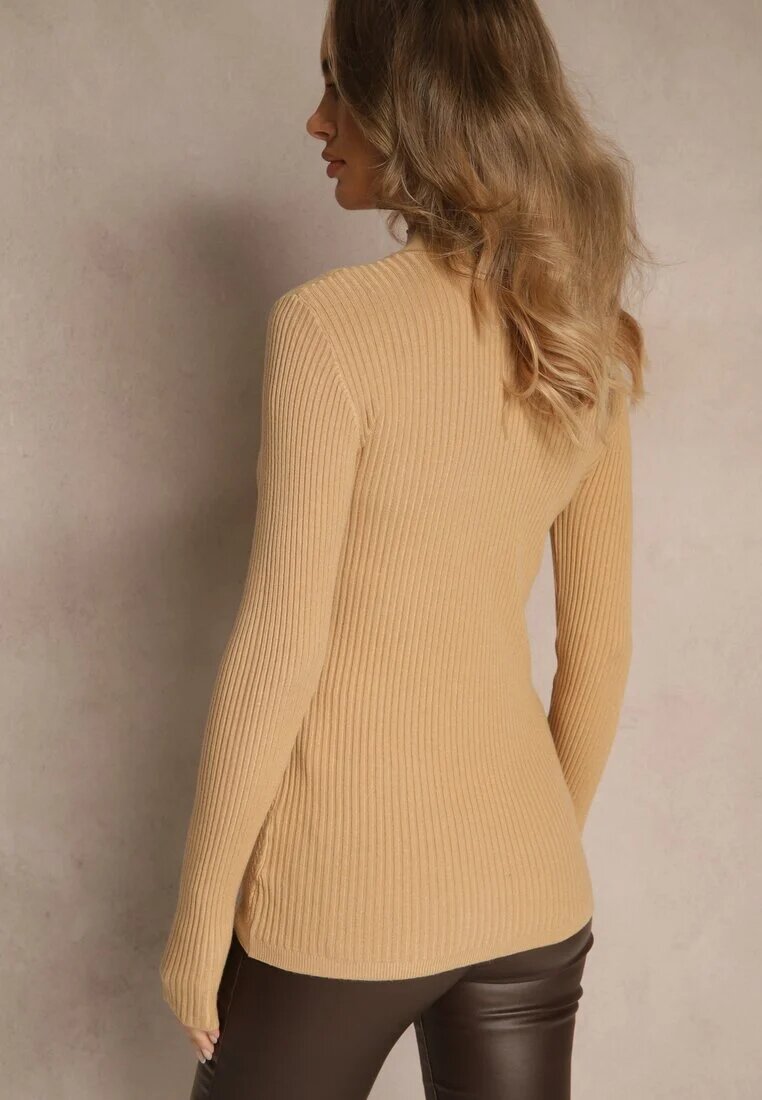 glo-story Pulover bej cu model în relief Ralinnea