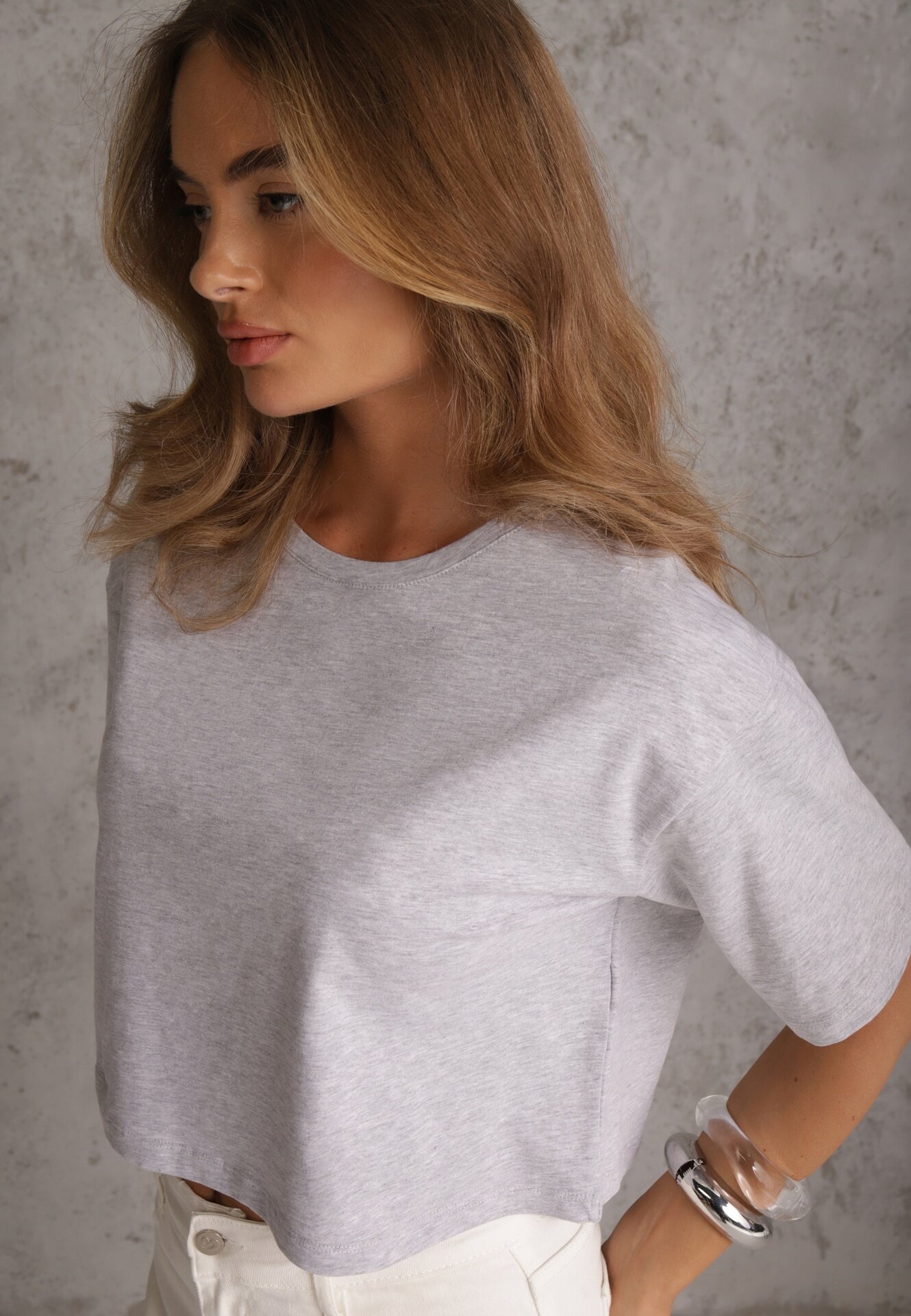 glo-story T-shirt gri deschis Phelista