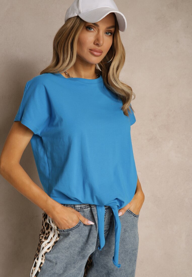 glo-story Tricou Albastru deschis De bumbac Legat la bază Sunalina