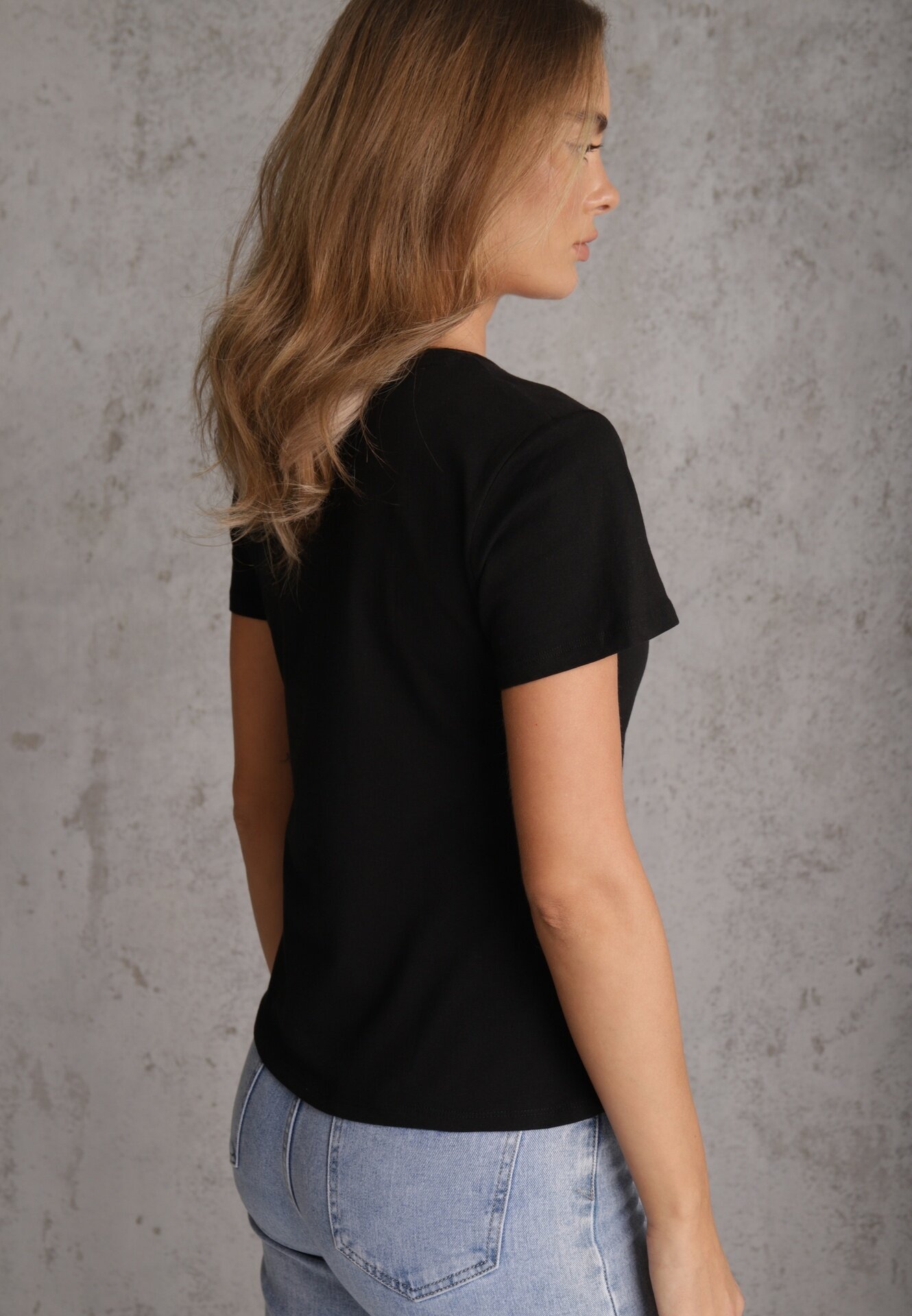 glo-story Tricou Negru Din bumbac Melinthe