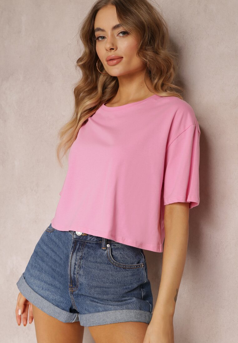 glo-story Tricou Roz deschis Cropped Oversize Brighta
