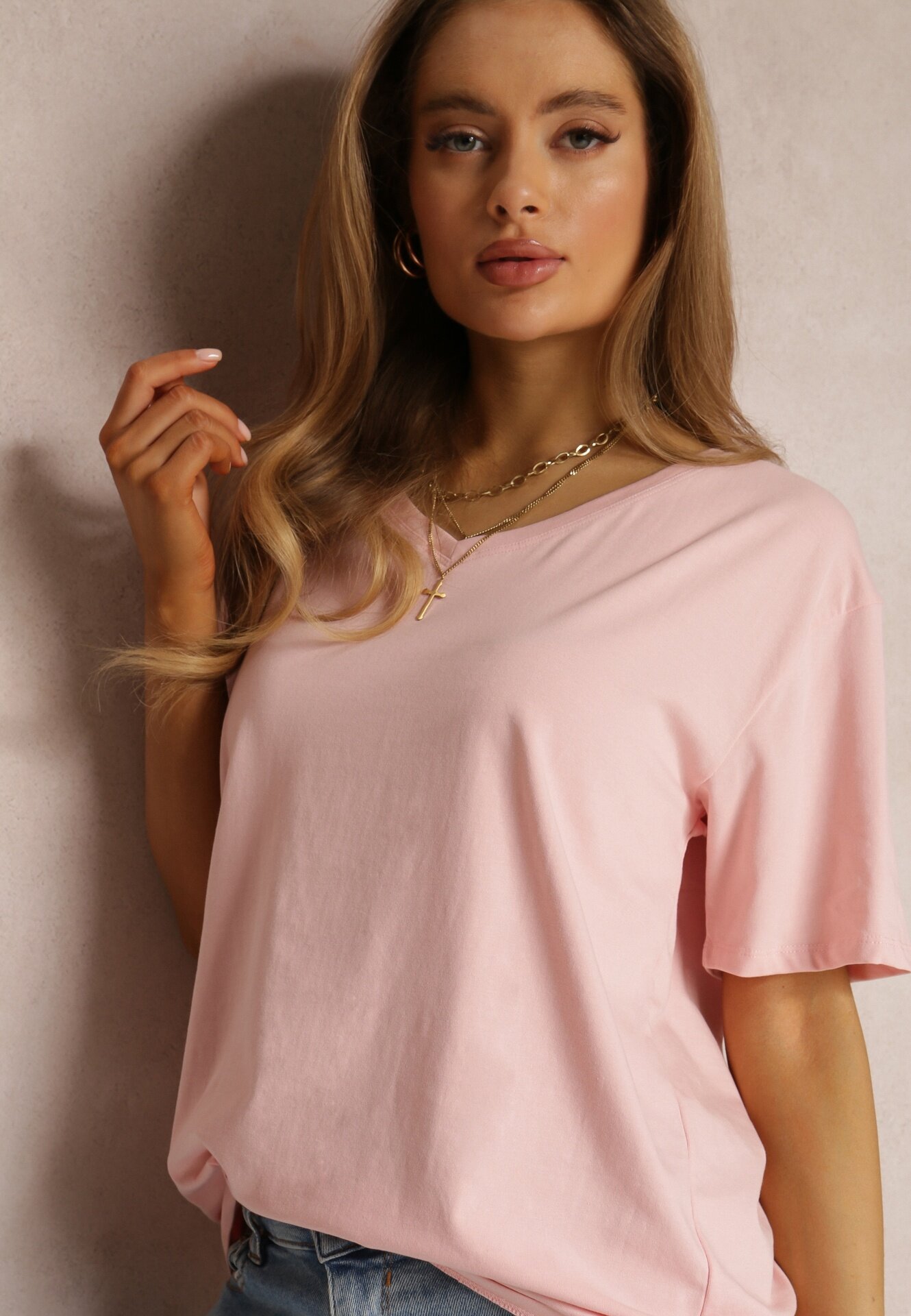 glo-story Tricou Roz deschis Nikoneus