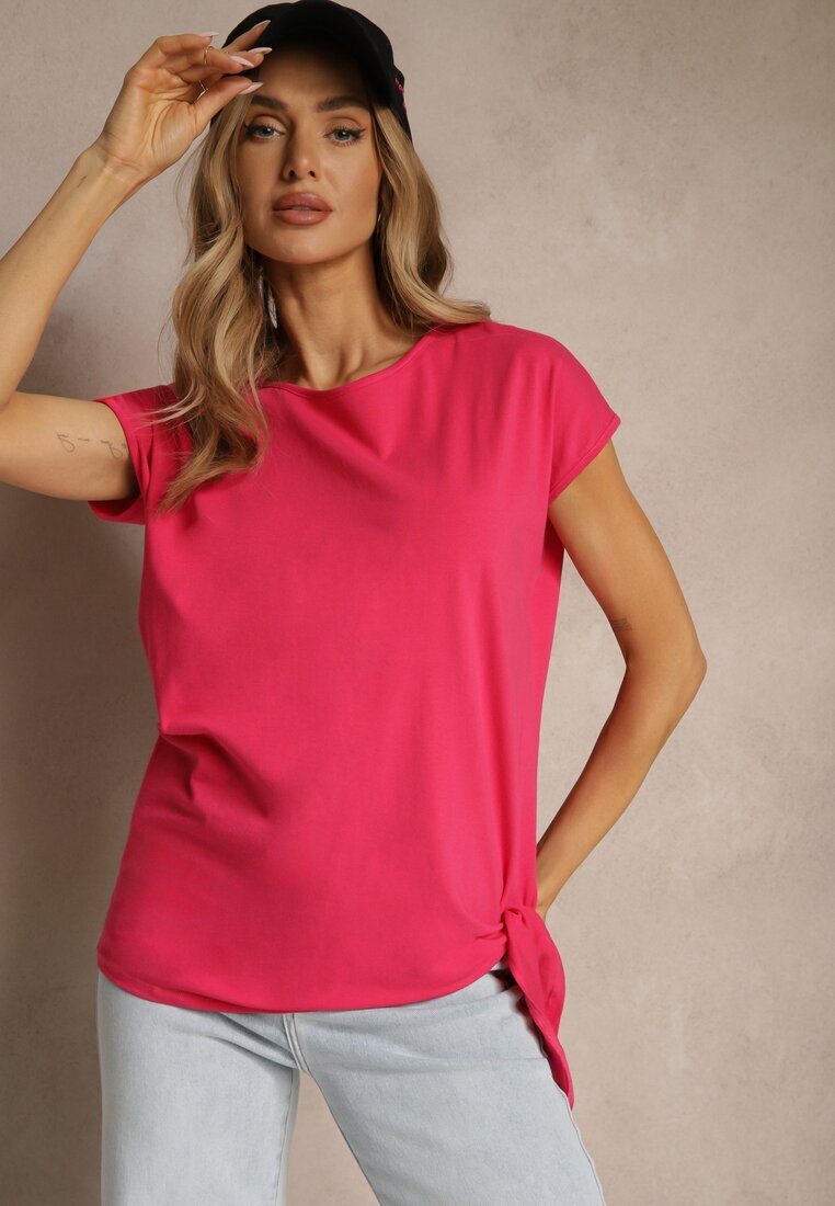 glo-story Tricou Roz din Bumbac cu Legătură Decorativă Termio