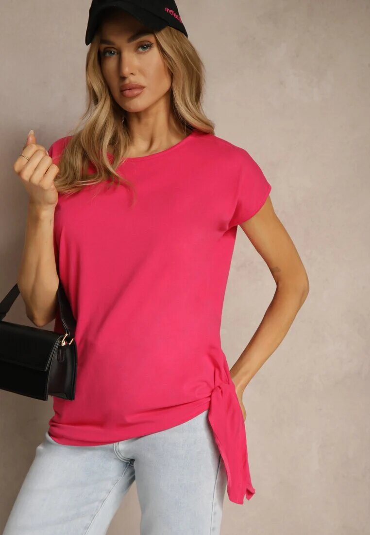 glo-story Tricou Roz din Bumbac cu Legătură Decorativă Termio