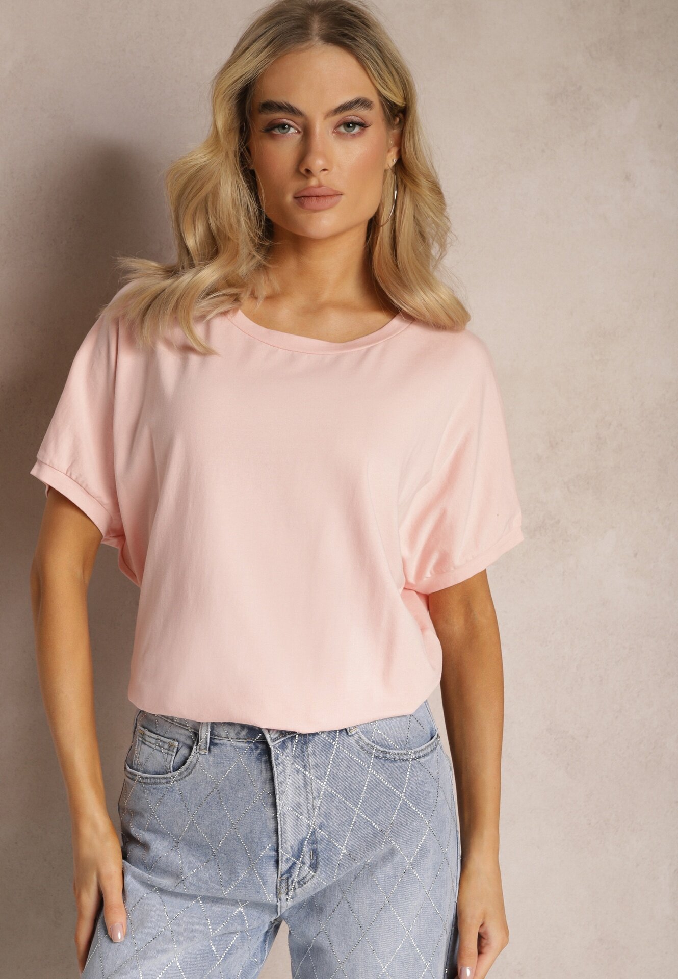 glo-story Tricou Roz Oversize cu croială prelungită Echinopa