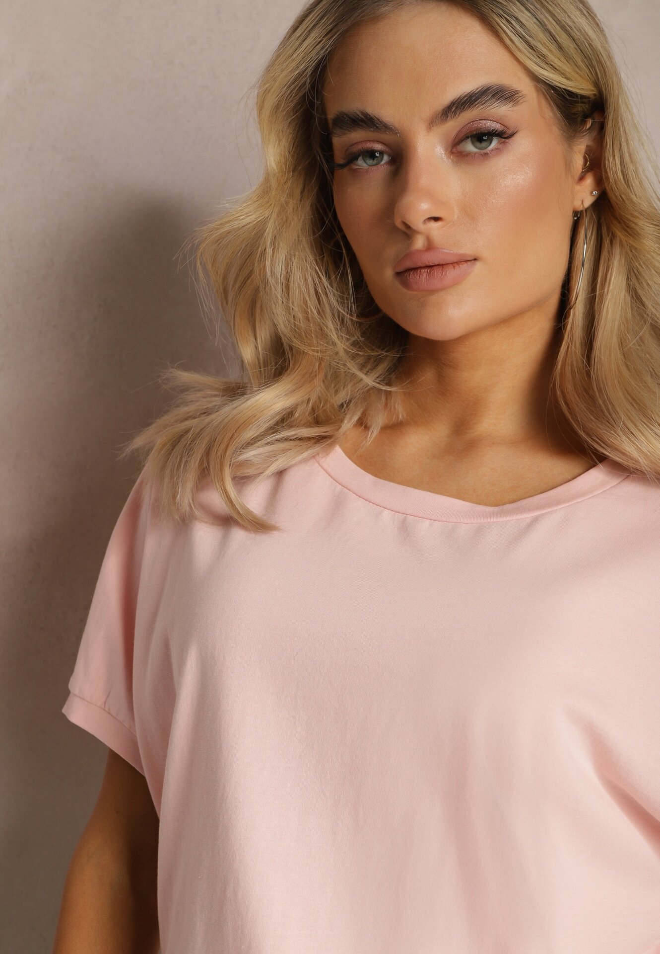 glo-story Tricou Roz Oversize cu croială prelungită Echinopa