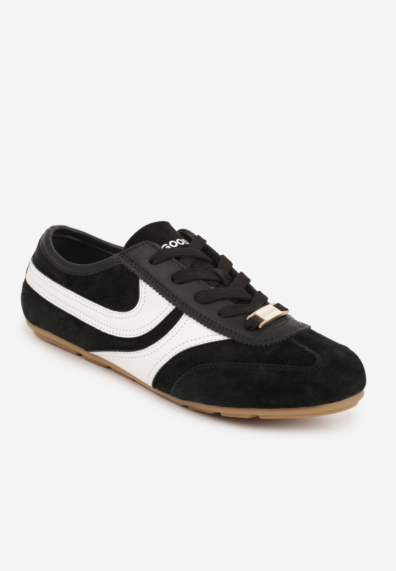 goodin Sneakers Negri Clasici Tenisi din Piele intoarsă naturală Talanashta