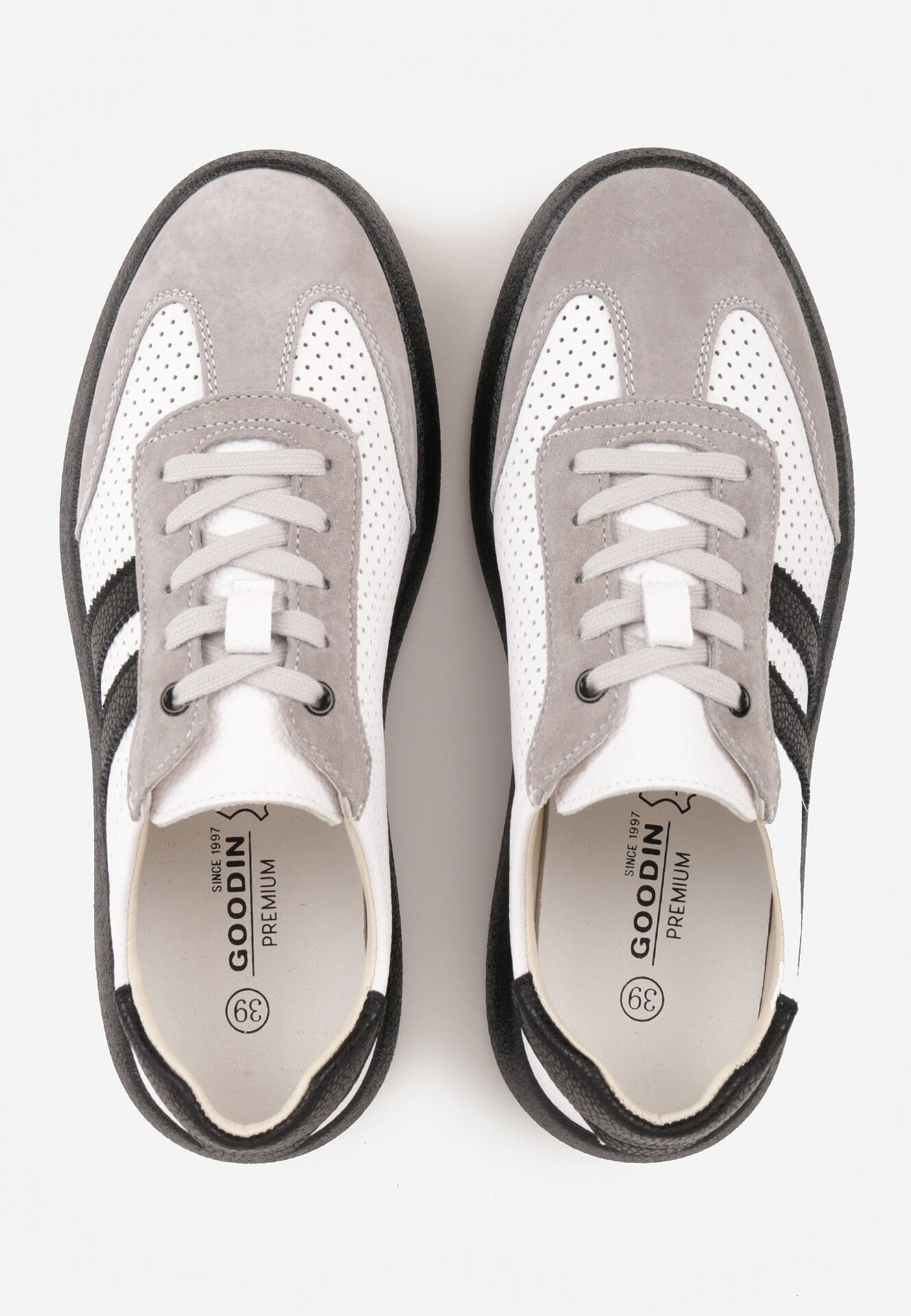 goodin Sneakers Urevla Alb cu gri