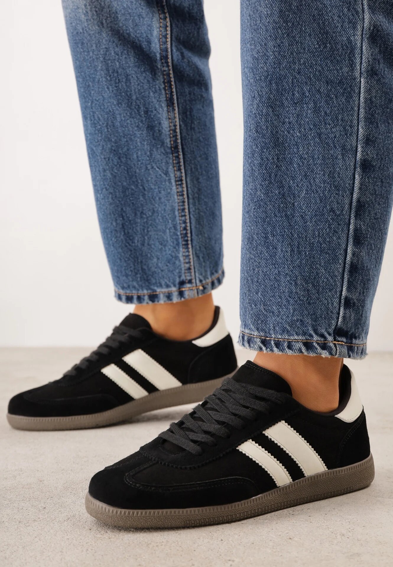 gowin Sneakers clasice tip teniși din piele naturală Azurra Negri