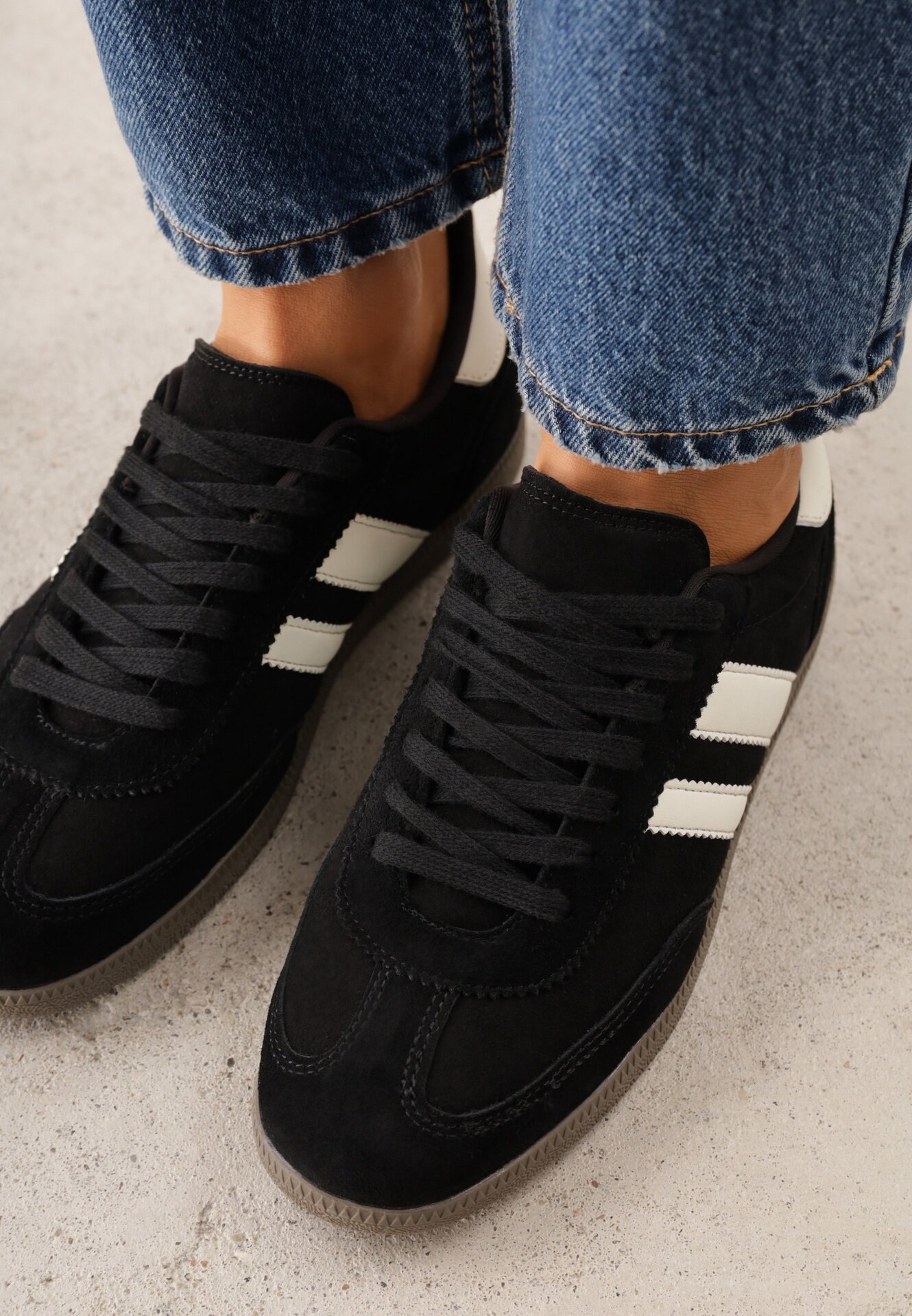 gowin Sneakers clasice tip teniși din piele naturală Azurra Negri