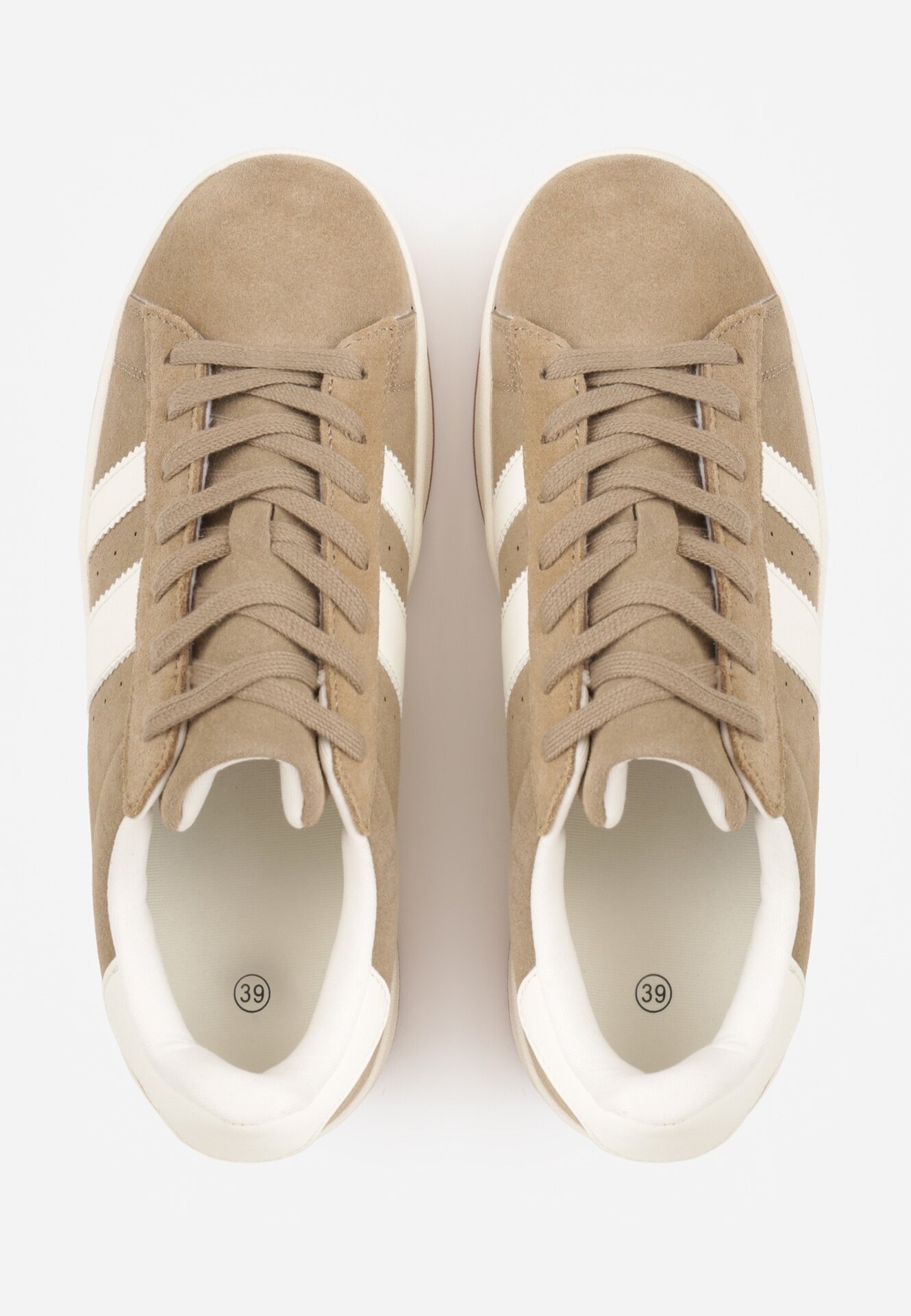 gowin Sneakers cu barete laterale Zefirau Bej Bej Bej Bej închis