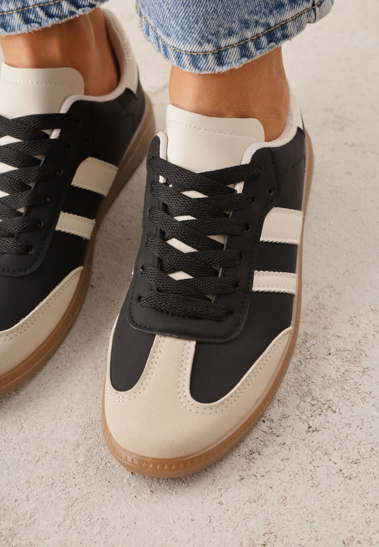 gowin Sneakers Jereria Negri cu bej