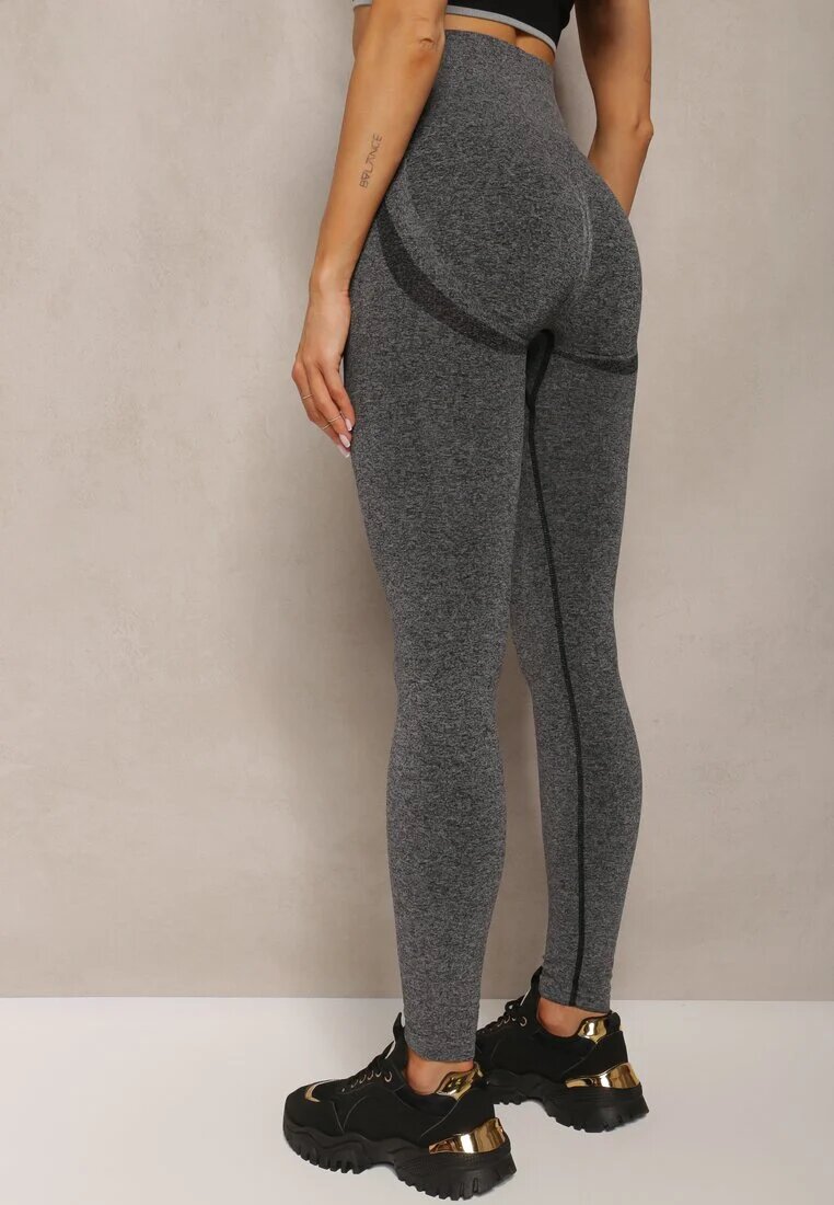 greenice Ciemnoszare Legginsy Podkreślające Pośladki Push-Up Invia