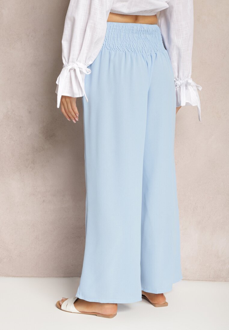 h&s Pantaloni Culotte Albastru deschis Talie înaltă cu elastic în talie Lipadre