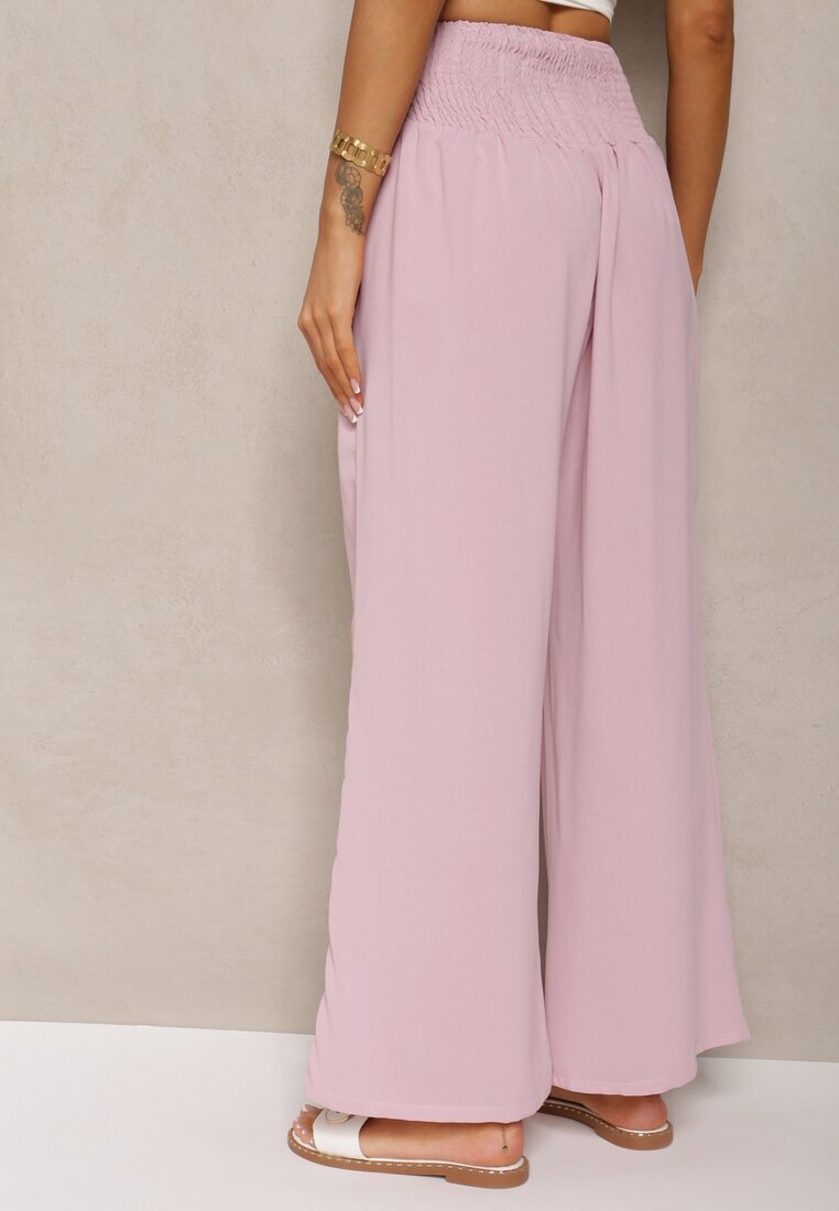 h&s Pantaloni Culottes Roz Talie Înaltă cu elastic în talie Lipadre
