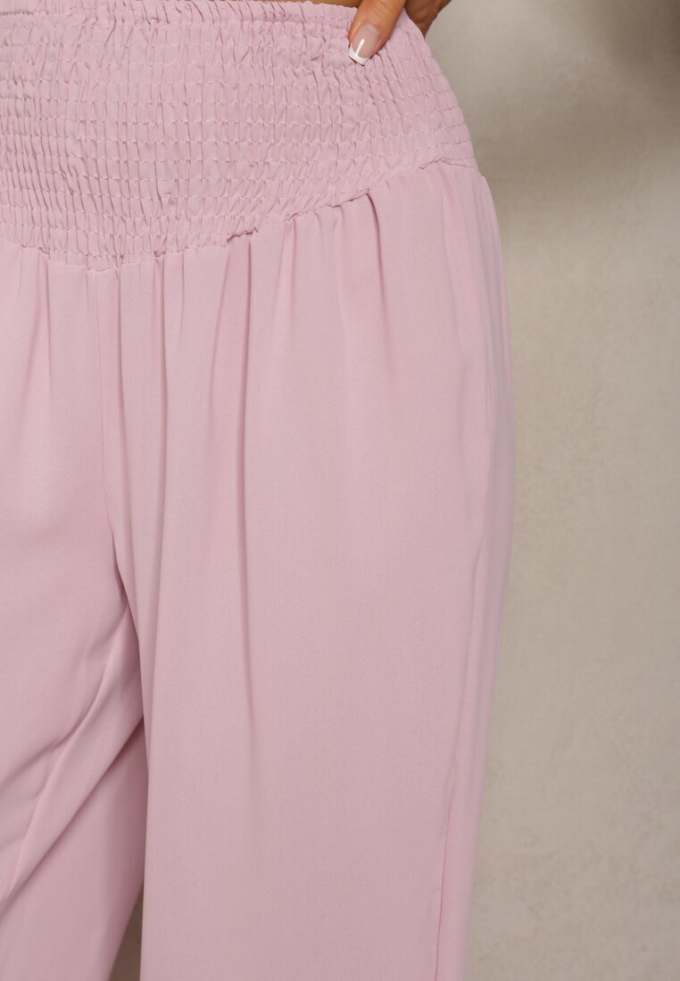 h&s Pantaloni Culottes Roz Talie Înaltă cu elastic în talie Lipadre